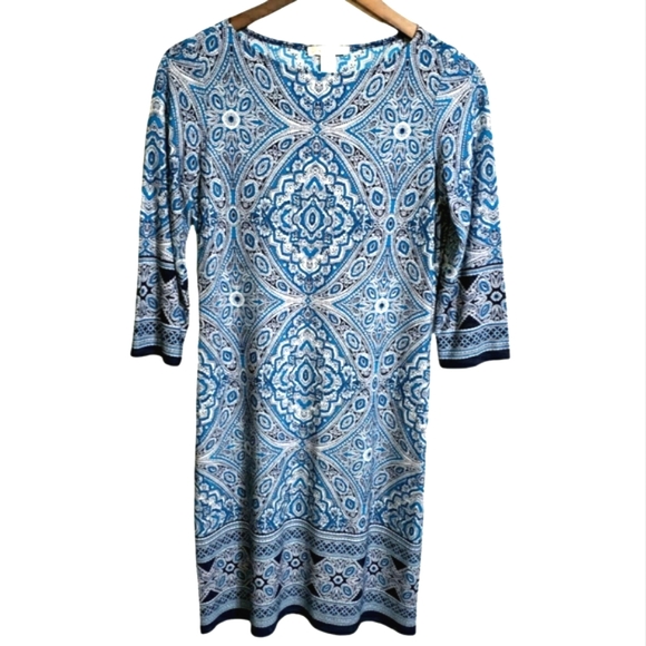 London Times Gorgeous Print Dress Women's Size 4 - Picture 1 of 8